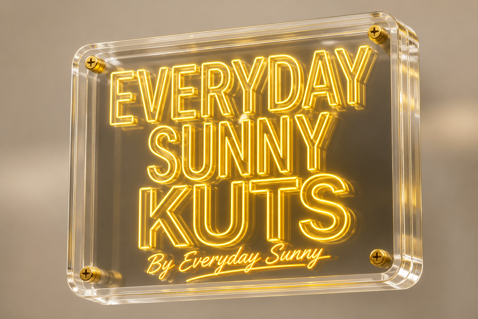 Everyday Sunny Kuts neon sign